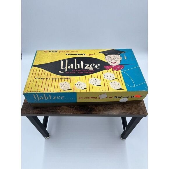 E. S. Lowe Other - Vintage Yahtzee 1956 Game in Box Yahtzee E.S Lowe Co. BOARD GAME